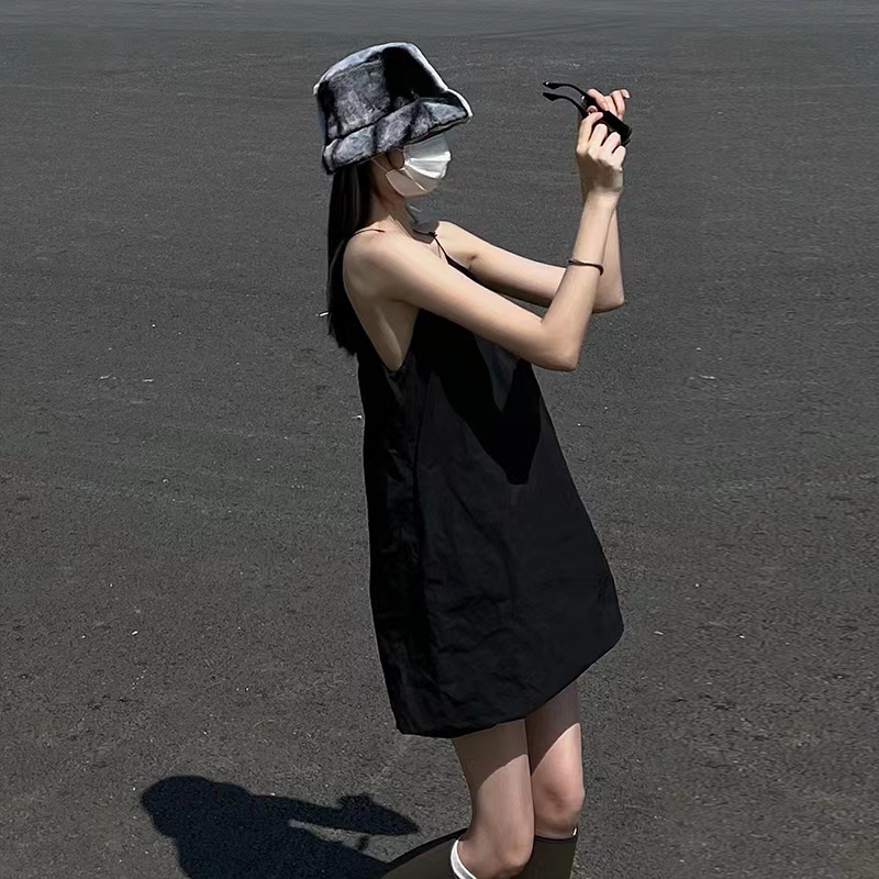 Đầm Chữ A Dây Rút Phong Cách Gợi Cảm Thời Trang Mùa Hè Hàng Mới Dành Cho Bạn Nữ