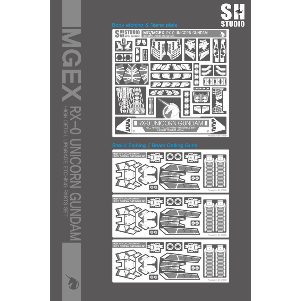 Đồ độ mô hình cho MG MGEX Unicorn gundam Etching Part Metal Detail Tonic