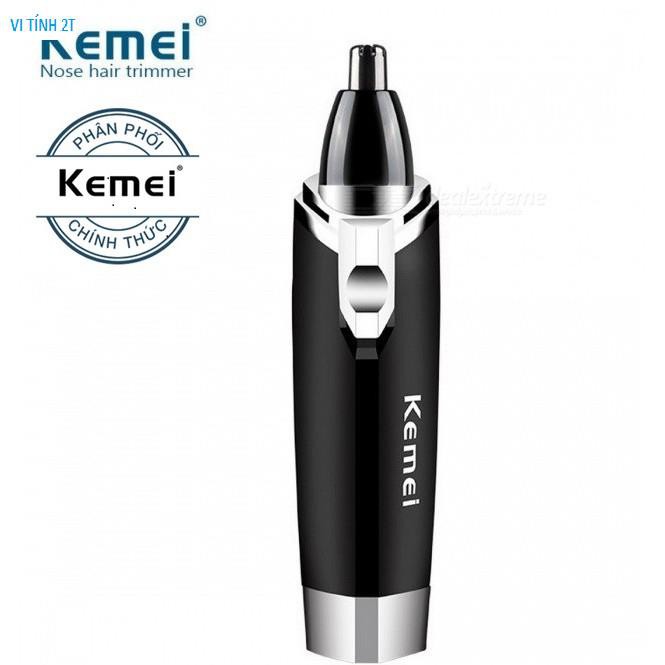 ( Hóc Môn) Máy tỉa lông mũi dùng pin tiện lợi Kemei KM-6512 ( có kèm pin)