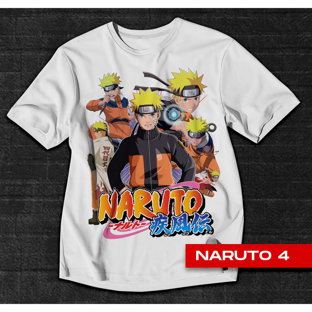 Áo Naruto-BST áo thun in hình Naruto Sasuke Sakura Anime cực chất