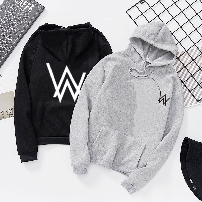 Áo Hoodie Dáng Rộng In Chữ Alan Walker Cá Tính Cho Nữ