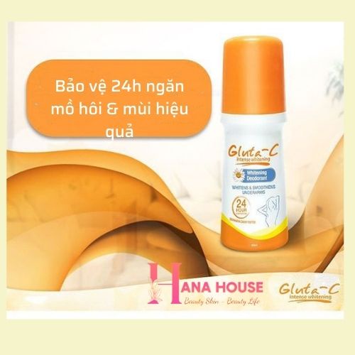 Lăn nách GLUTA-C khử mùi,mờ thâm,dưỡng trắng da 14 ngày.