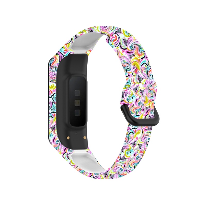 Dây đeo silicon mềm in họa tiết cho đồng hồ thông minh Samsung -Galaxy Fit 2 SM-R220 Samsung -Galaxy Fit2 R220