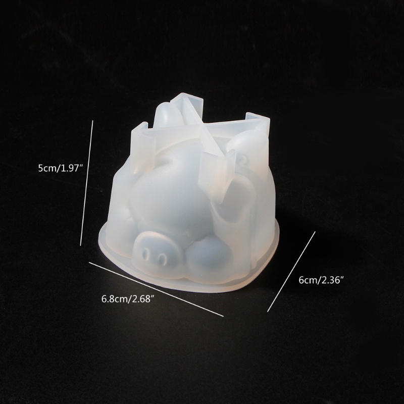 Khuôn Silicon Làm Đồ Trang Trí Hình Chú Heo Hoạt Hình Dễ Thương DIY