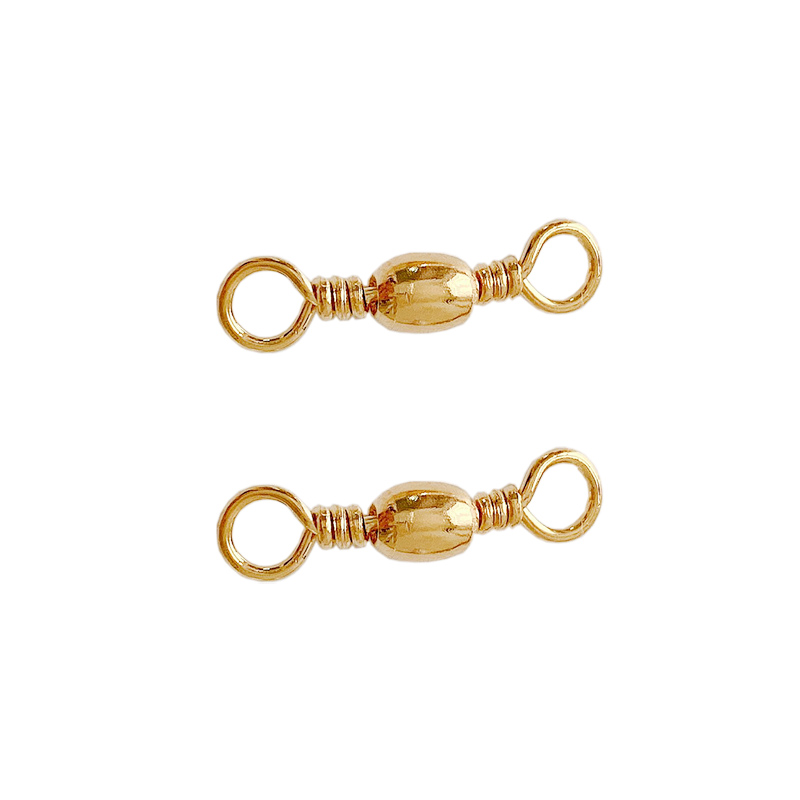 1 Cặp Móc Khóa Vòng cổ 8 Nút Mạ Vàng 18K