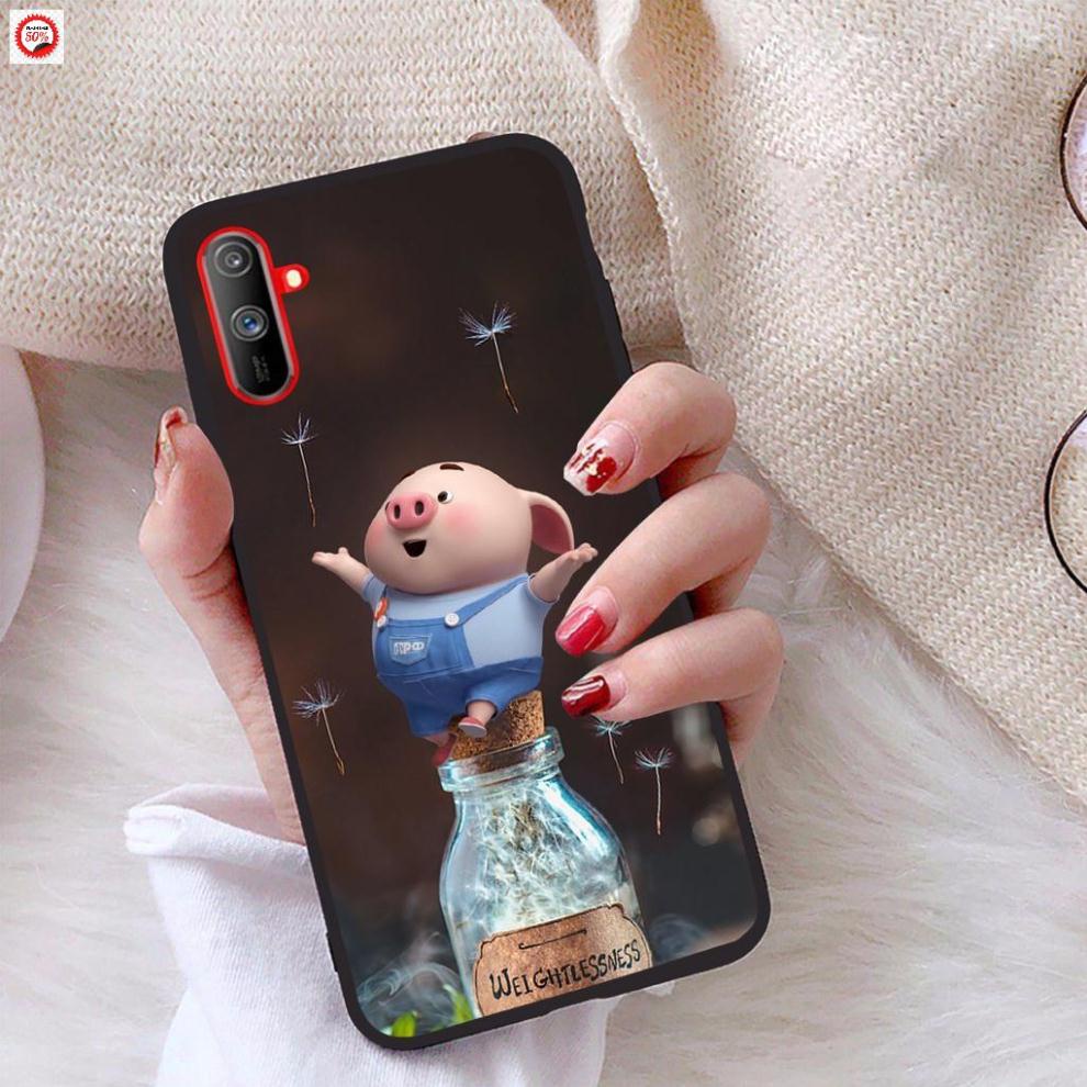 Ốp lưng Realme C3i viền dẻo TPU BST Lợn Tết đẹp