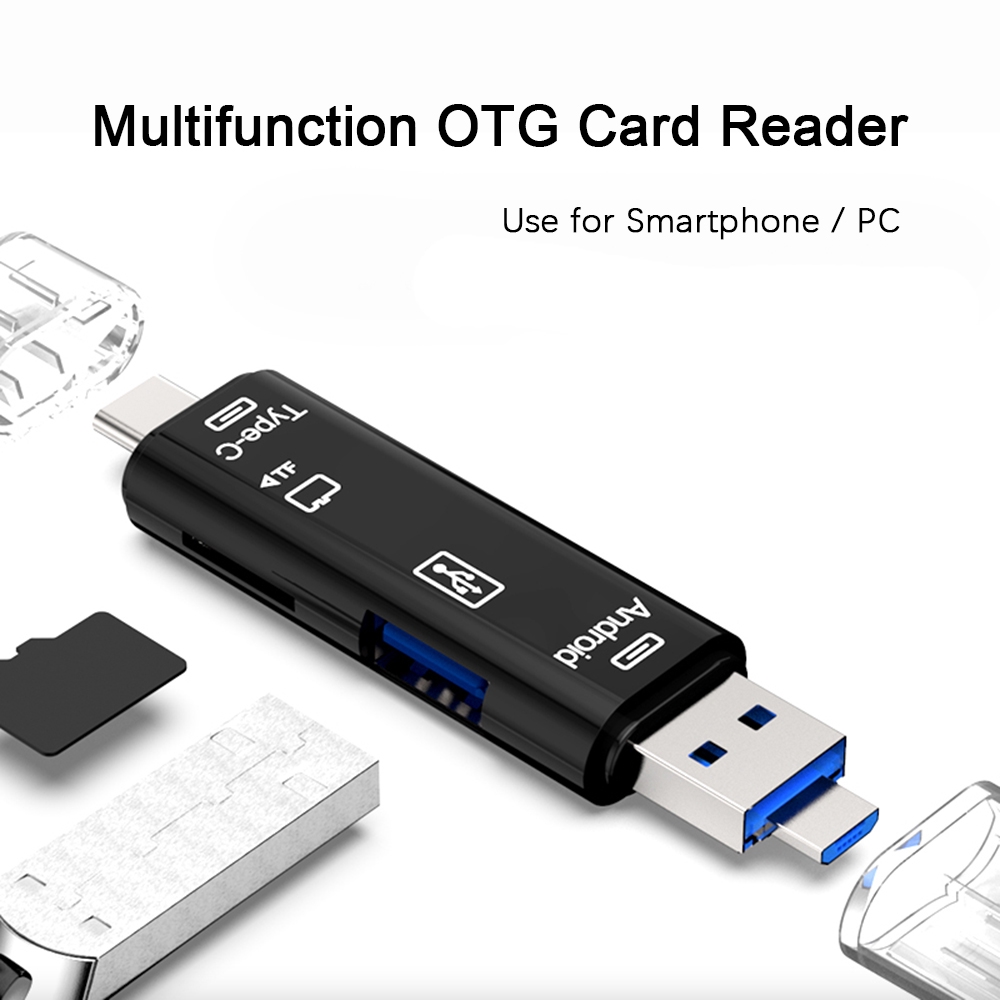 Đầu đọc thẻ nhớ OTG 5 trong 1 USB 3.1 dành cho máy tính