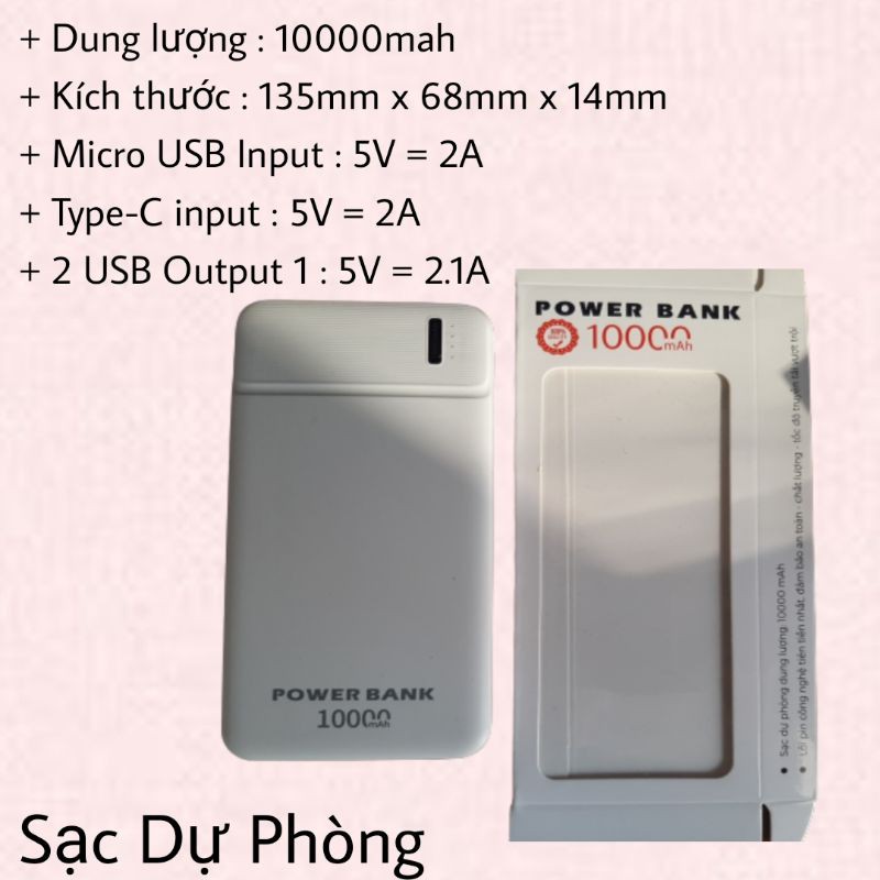 Sạc Dự Phòng❤️FREESHIP ❤️Cục Sạc Dự Phòng 10000mah,20000mah,30000mah❤️Cục Sạc Nhanh POWER BANK.