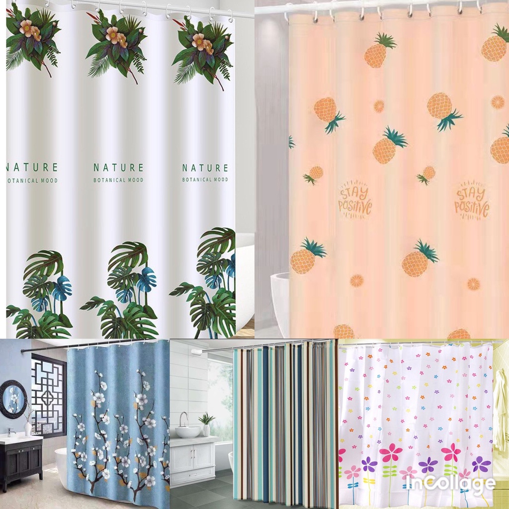 Rèm phòng tắm / rèm cửa chống nước POLY VẢI DÀY 180cm x 180cm