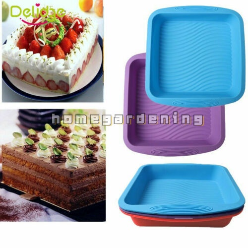 Khuôn Silicone Làm Bánh Muffin 3D Chống Dính Tiện Dụng