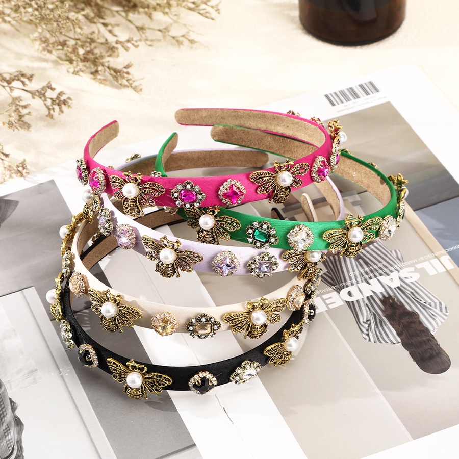 Băng Đô Cài Tóc Đính Đá Và Ngọc Trai Nhân Tạo Xinh Xắn Cho Nữ