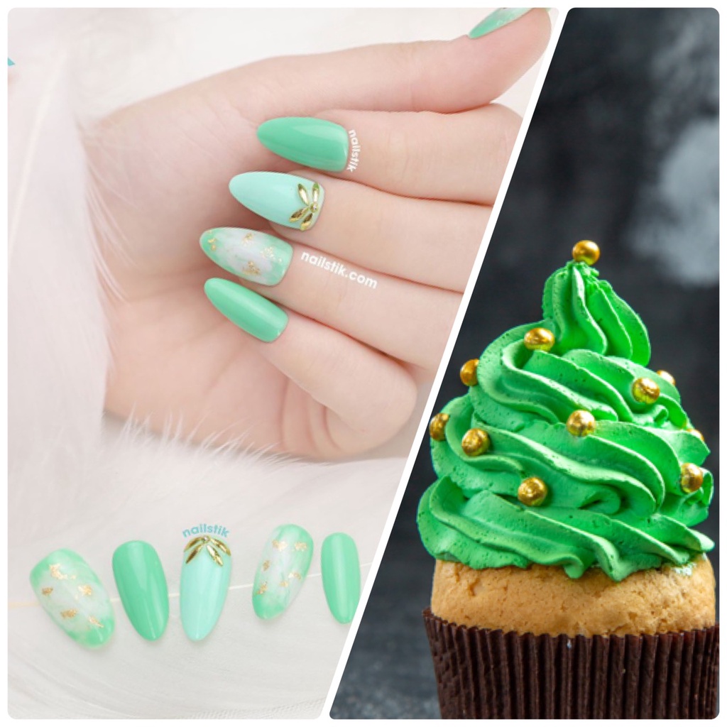 Móng úp thiết kế by NAILSTIK, form móng bầu, ngắn/dài, 111