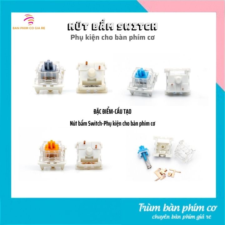 Nút bấm Switch Outemu dành cho bàn phím cơ-Độ bền lên đến 50 triệu lượt nhấn-Dễ sử dụng, dễ thay thế