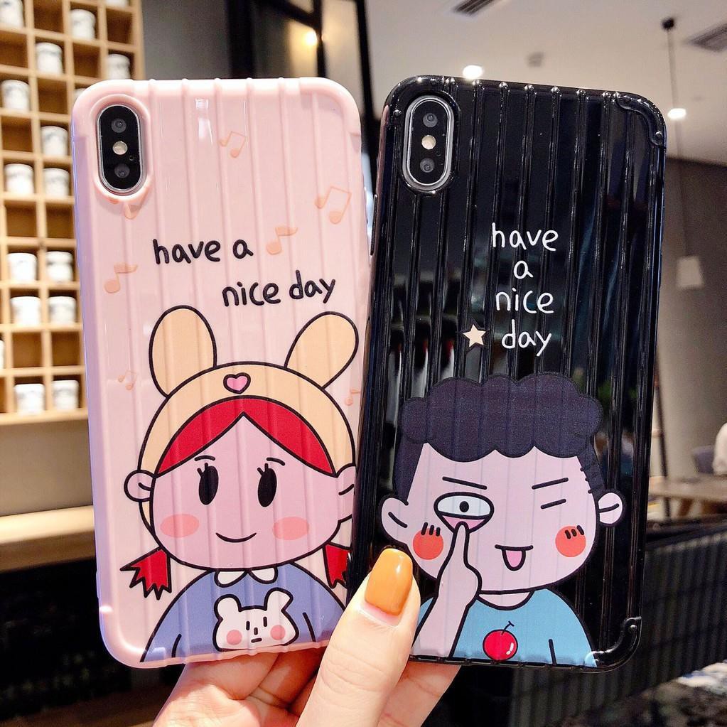 ỐP LƯNG DẺO SỌC VÂN VALI CHO IPHONE 7/7Plus/6/6S/6S PLUS/6 PLUS/8/8PLUS/X/XS MAX/IP11