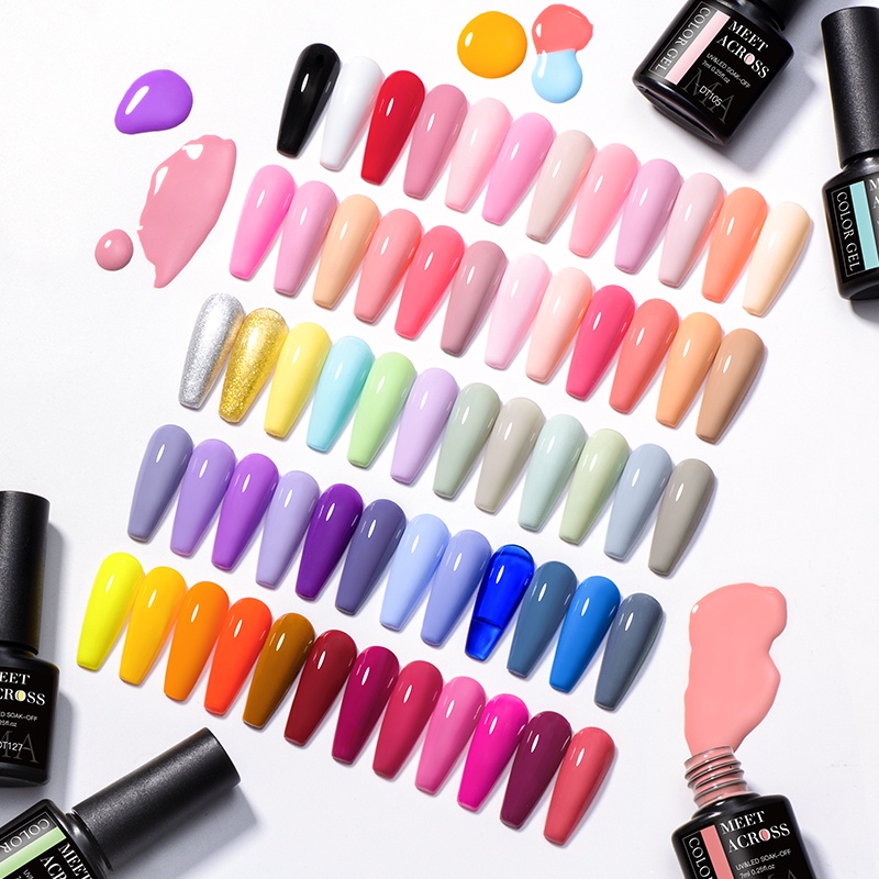 Gel sơn móng tay MTSSII MEET ACROSS UV dạng lột nhiều màu sắc tùy chọn sáng bóng xinh xắn 7ml