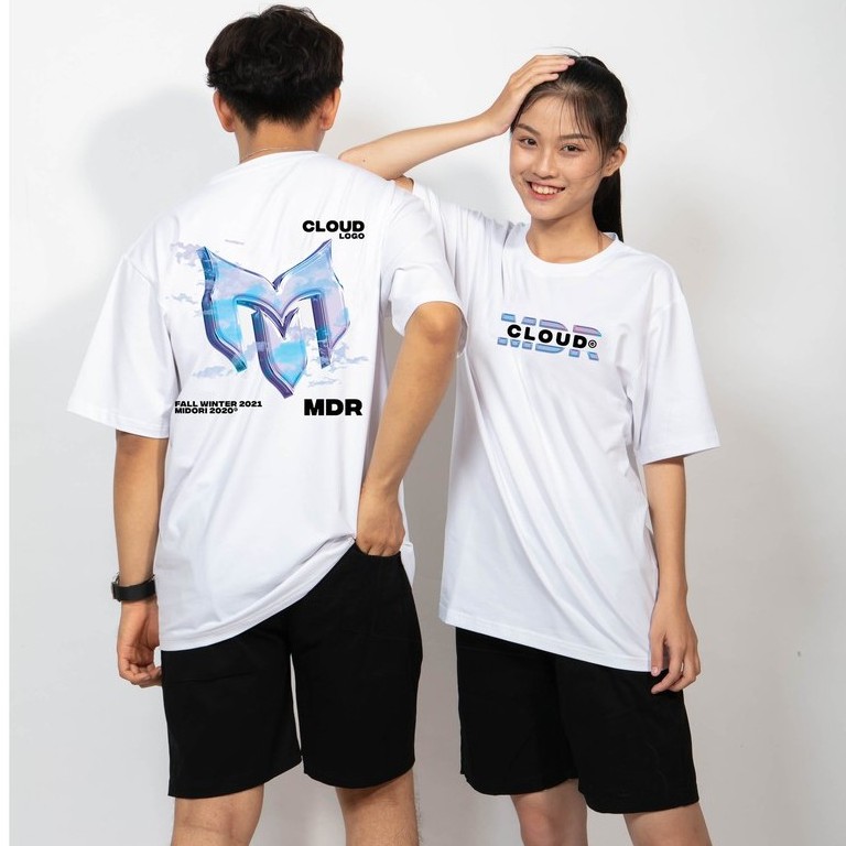Áo phông form rộng tay lỡ Thun Nam Nữ Logo Lồng Mây Cloud Local Brand Mi Midori