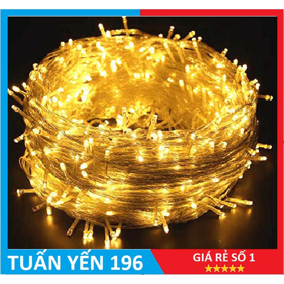 Dây đèn LED trang trí nháy chớp 50m / 100m, trắng, vàng, nhiều màu lắp cây, nhà, sân vườn