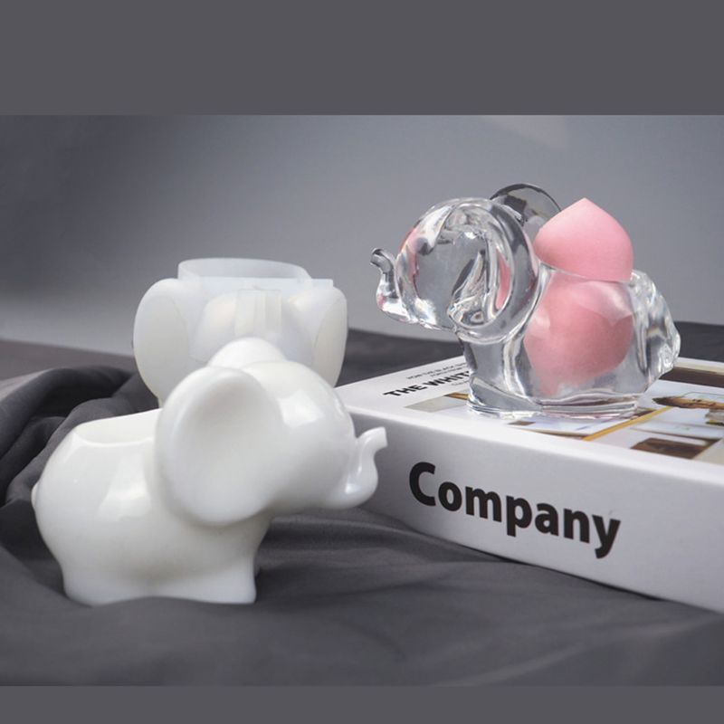 Khuôn Silicon Làm Giá Đỡ Trứng Hình Chú Voi Dễ Thương Nghệ Thuật