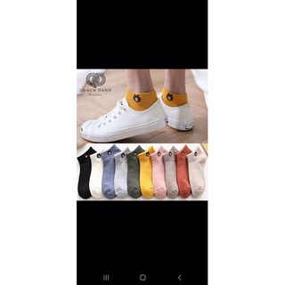 Sét 10 tất gấu hot Trend nhiều màu chất liệu len, kèm túi díp