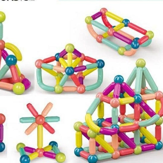 BỘ XẾP HÌNH NAM CHÂM TỪ TÍNH 42 CHI TIẾT CHO BÉ