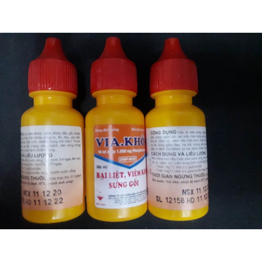 Via Kh. ớp lọ 10ml. Bạ,i liê.t gà, vi.êm khớ.p. Sư ng kh ớp