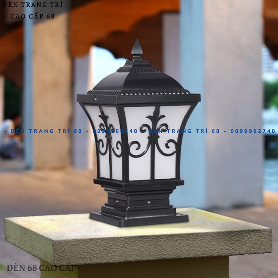 Đèn trụ cổng độc đáo hiện đại trang trí khuôn viên, vườn trong sân