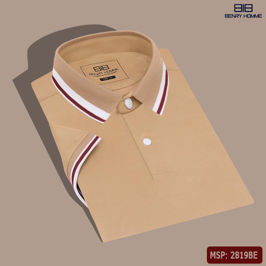 Áo Polo nam cổ bẻ Benry Homme, Dáng áo rất đẹp, sang trọng - thanh lịch mã áo 2819