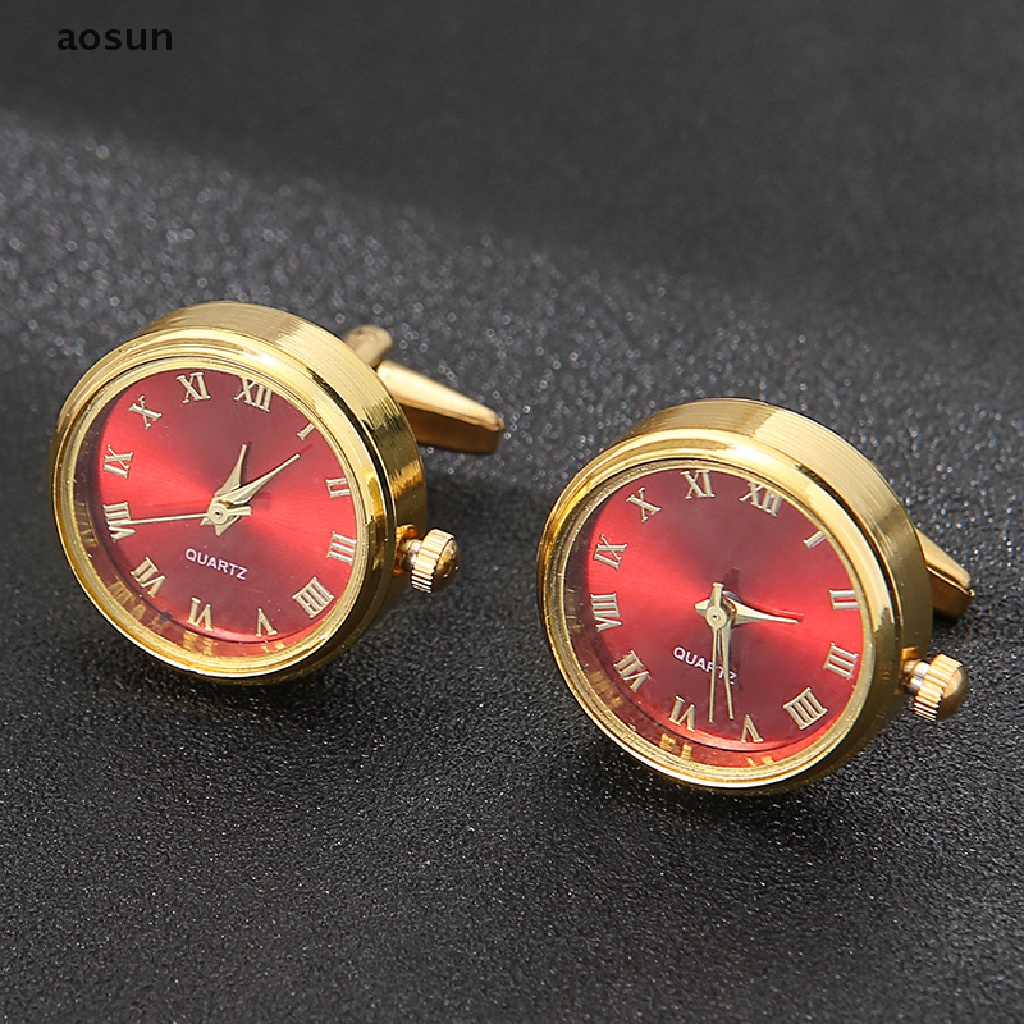 Aosun Men's Luxury Watches Cufflinks Classic French Business Shirt Accessories Fashion EN