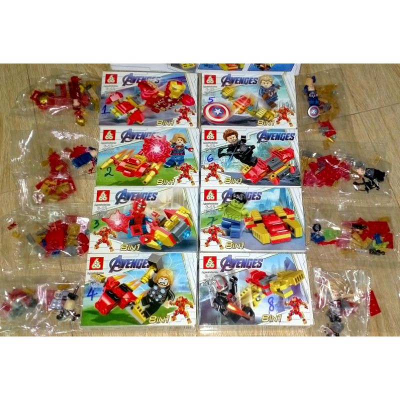 Lắp ráp 1 hộp Lego_Siêu Anh Hùng 66009 có nhiều chi tiết bằng nhựa