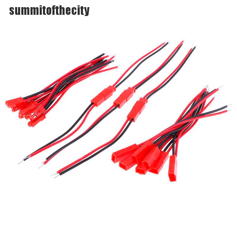 Set 20 Đầu Nối 2 Pin male female jst plug 22 awg