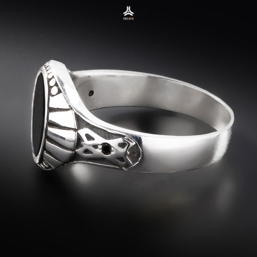 Nhẫn bạc nam, nữ HeliSilver Gothic Onyx S925