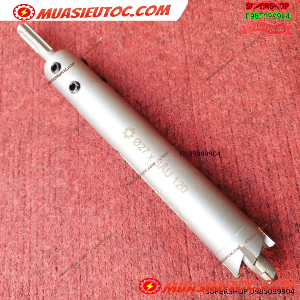 Mũi khoan rút lõi khoét tường gạch sâu Phi 27 x 120 mm không khoan bê tông, không khoan chế búa