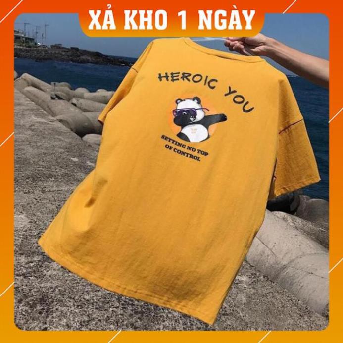 [Mã WARN20 giảm 20k đơn 150k] [HOT TREND] Áo Thun Nam Cổ Tròn, Áo Thun Tay Lỡ Nam, In Hình HEROIC YOU FreeSize | BigBuy360 - bigbuy360.vn
