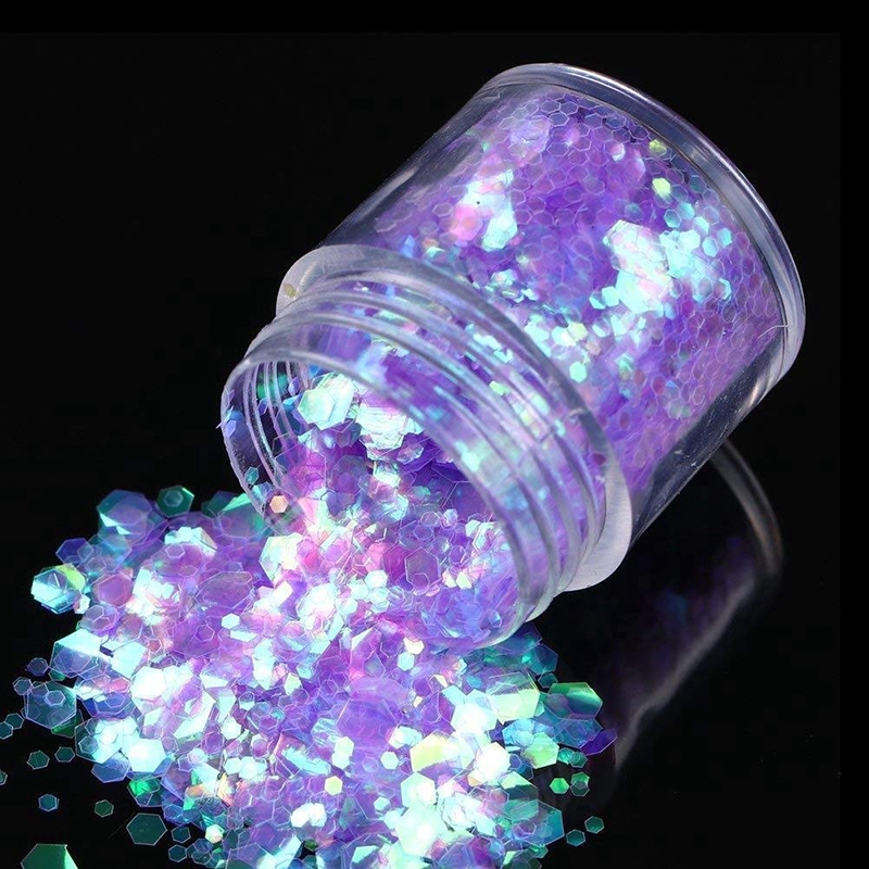 [Hàng mới về] Bộ 4 lọ bột kim tuyến siêu mịn siêu mỏng dùng trang trí móng tay