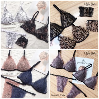 Set đồ lót Bralette thiết kế không gọng mút mỏng - Kiểu quần T (Nhiều mẫu)