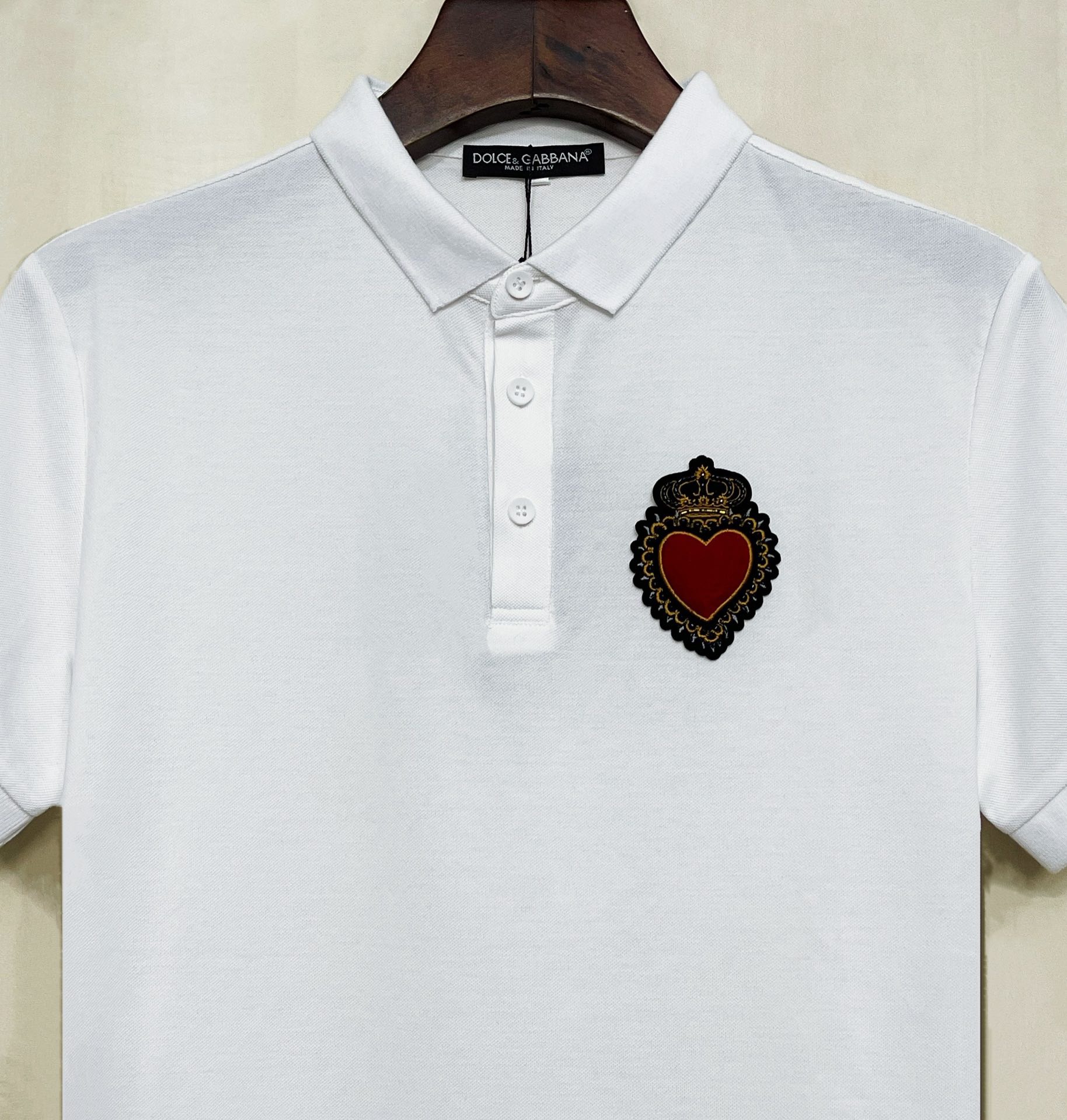 Áo thun Polo D0Lce & Gabba 2021 tay ngắn thêu hình vương miện cho nam | BigBuy360 - bigbuy360.vn