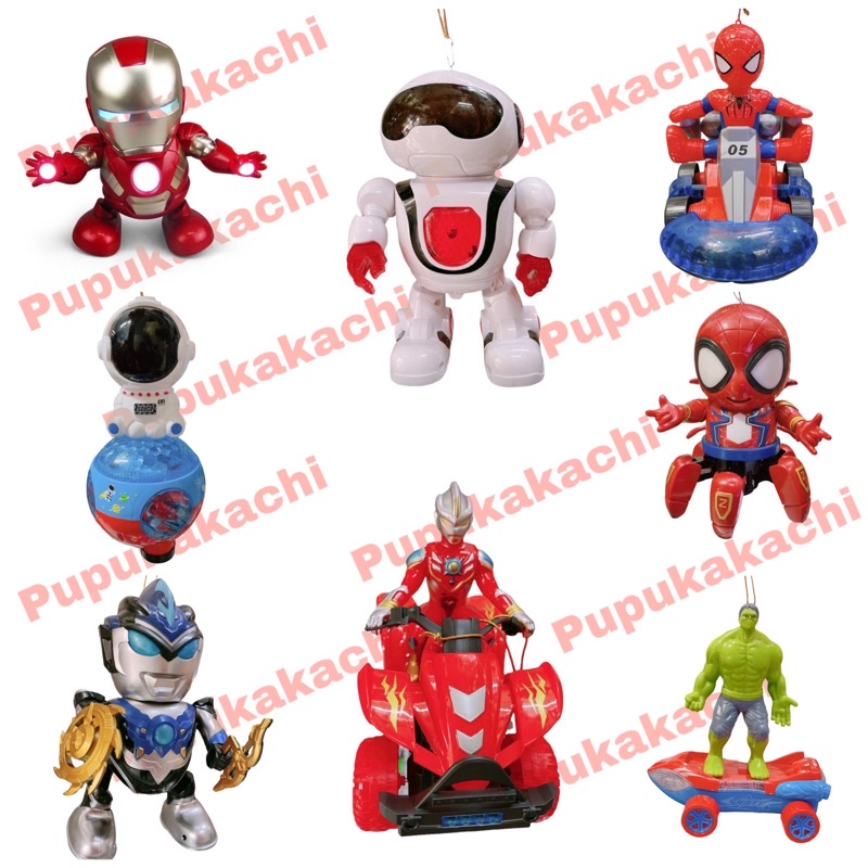 Lồng đèn Siêu Nhân, Người Nhện, Hulk, Ironman sẵn pin đồ chơi có nhạc đèn cho bé chơi trung thu