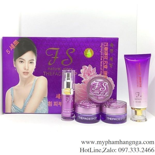 BỘ MỸ PHẨM T.F.S TÍM HÀN QUỐC - DƯỠNG TRẮNG DA SẠCH NÁM