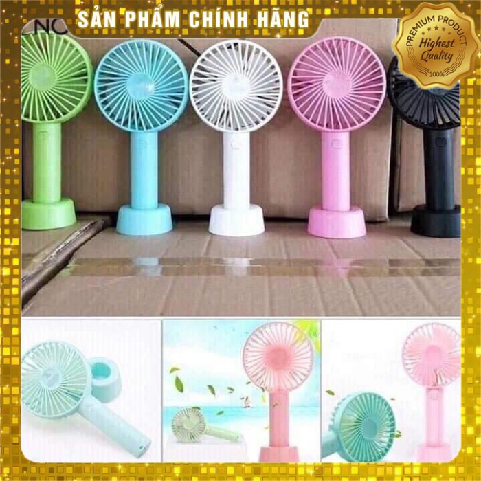 [XẢ LỖ] QUẠT MINI CẦM TAY TÍCH ĐIỆN 3 TỐC ĐỘ + PIN + CÁP SẠC + ĐẾ QUẠT | BigBuy360 - bigbuy360.vn