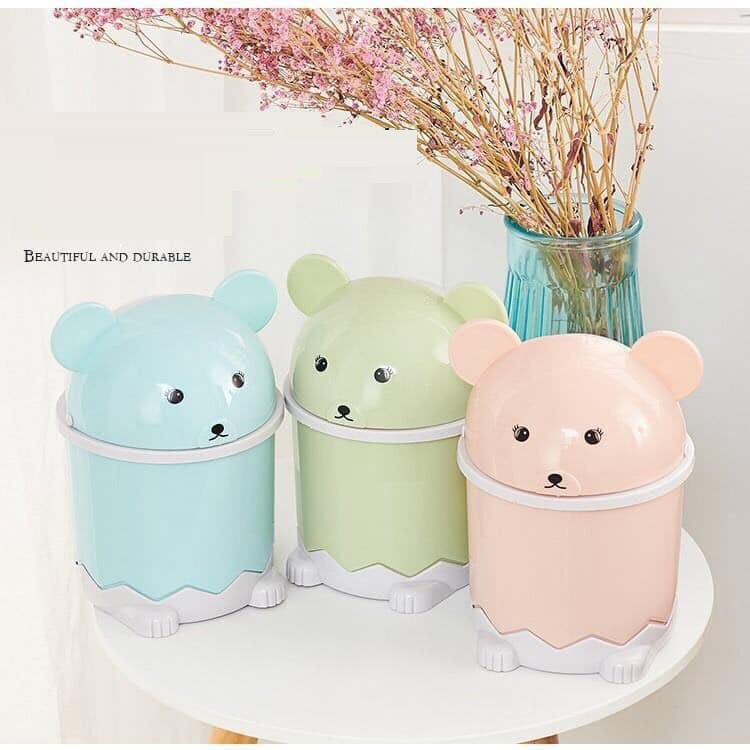 Hộp Đựng Rác Mini Để Bàn Hình Gấu hình mèo hình kitty siêu đáng yêu