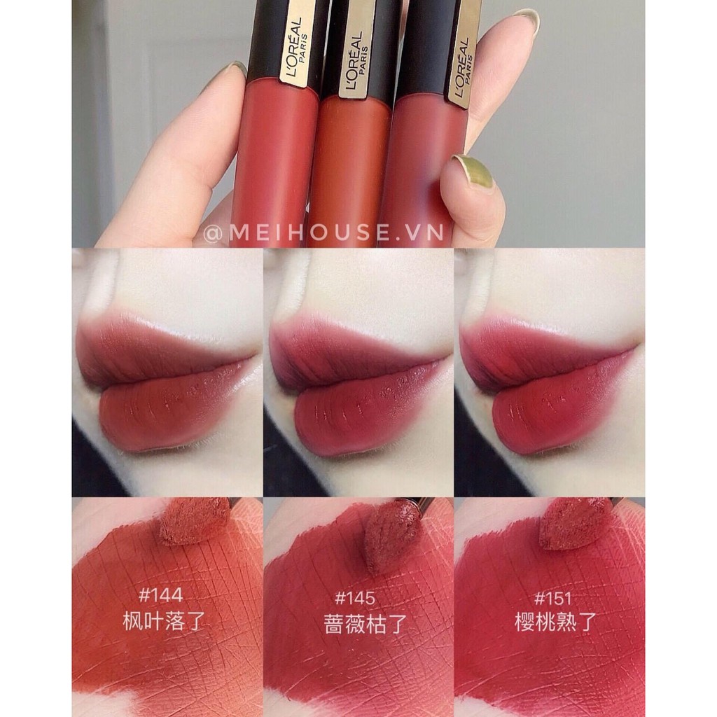 Son Kem Lì Nhẹ Môi, Lên Màu Chuẩn L'Oreal Paris Rouge Signature Matte Liquid Lipstick 7ml