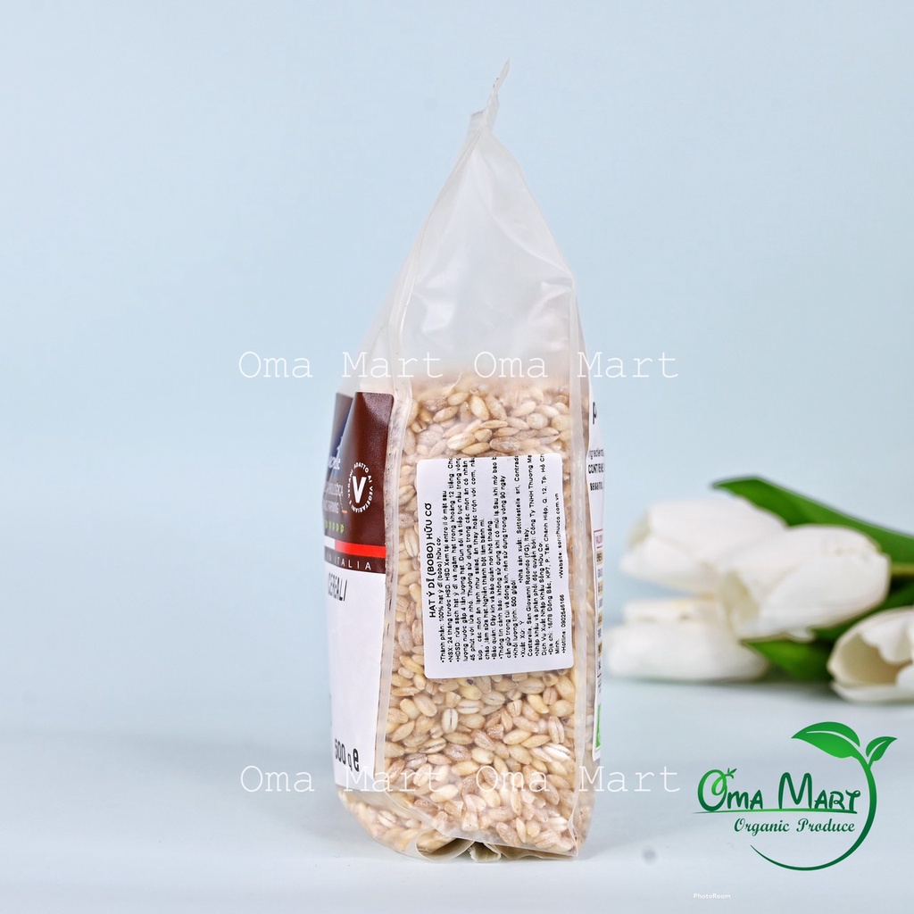 Hạt ý dĩ (hạt lúa mạch ngọc trai) hữu cơ Sottolestelle 500g