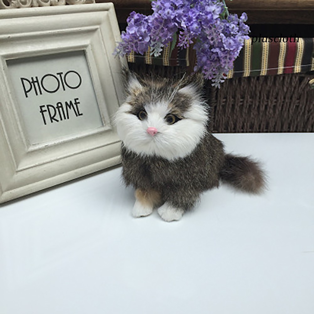 Mô hình đồ chơi chú mèo ở tư thế nằm dùng trang trí xe ô tô tiện lợi