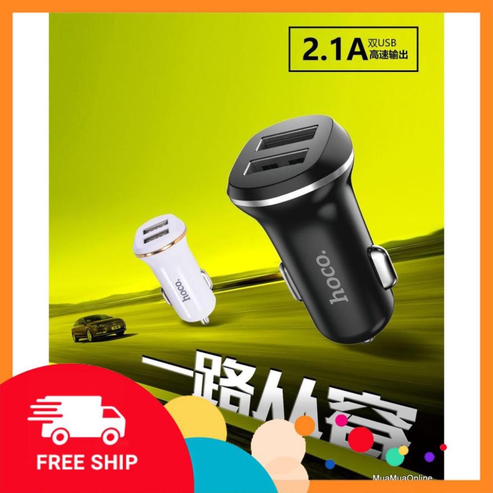 💥XẢ HÀNG💥 Cóc Sạc Xe Hơi Hoco Z1 2 Cổng Usb