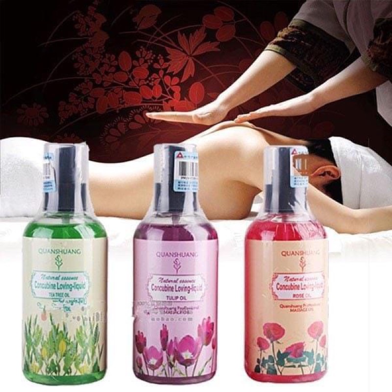 Dầu Massage Body Quanshuang Hương Trà Xanh Tự Nhiên - 200ml