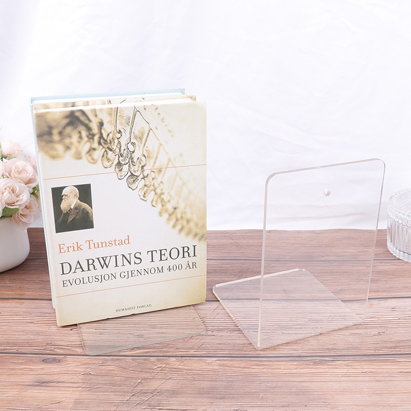 1 Kệ Sách Để Bàn Bằng Acrylic Trong Suốt In Chữ L