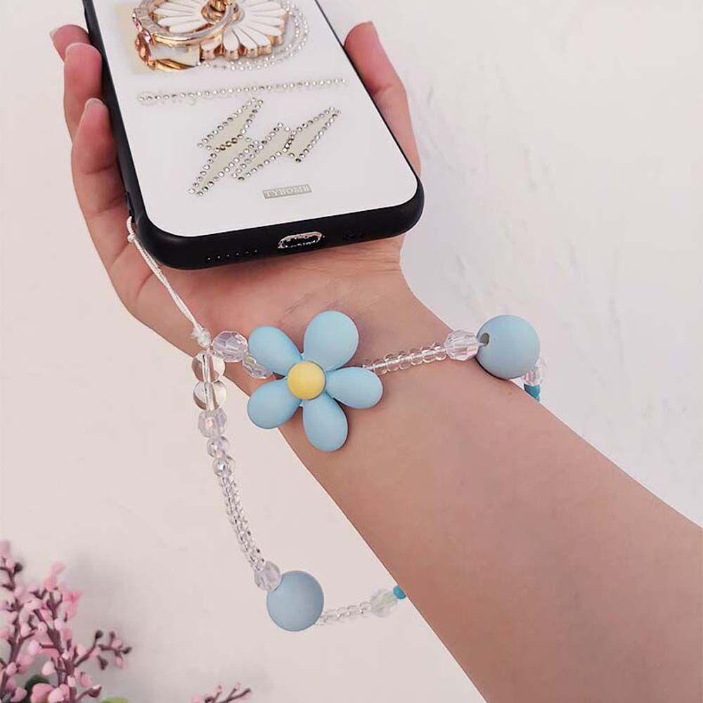 Dây Đeo Điện Thoại Màu Kẹo Ngọt Họa Tiết Hoa Xinh Xắn
