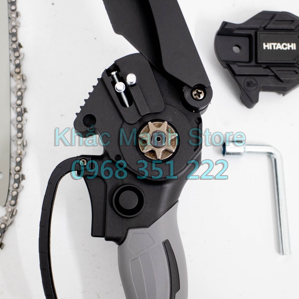 Máy cưa xích pin Hitachi 199V, động cơ lõi đồng 100%, Lam dài 6 inch