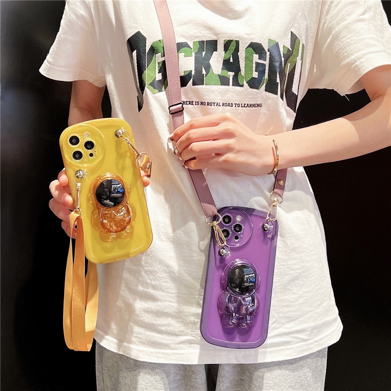 Ốp Điện Thoại TPU Silicone Mềm Hình Phi Hành Gia Cho 7G 8G SE 2020 7P 8P 14 13 12 11 Pro Max XS Max XR X XS Đứng