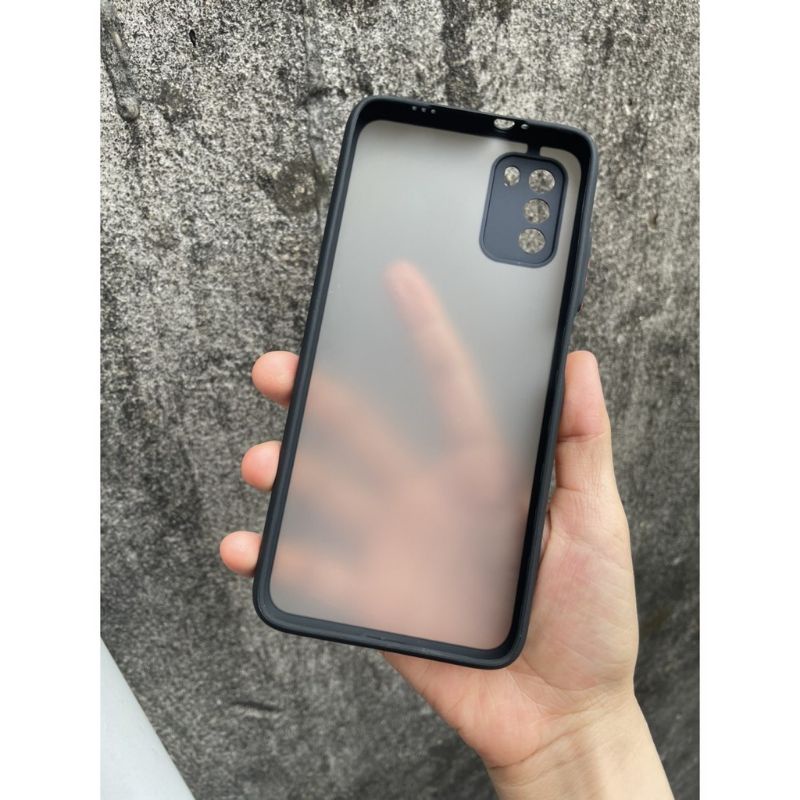 Ốp lưng Xiaomi Poco M3 nhám bảo vệ camera chống sốc ,va đập (đen)